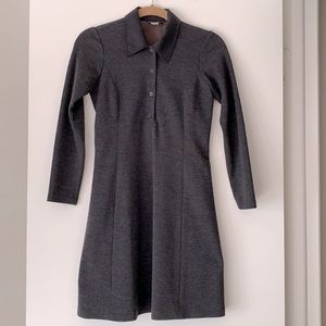 J. Crew 100% wool charcoal gray dress